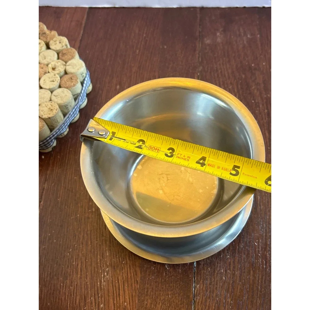 Raimond Stainless 18/8 Denmark Sherbet Dessert Bowl Attached Underplate Silver